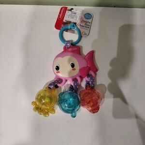 NWT Infantino Jungle Sea Baby Charms Dangle Toy Girl Baby Pink Ocean Fish